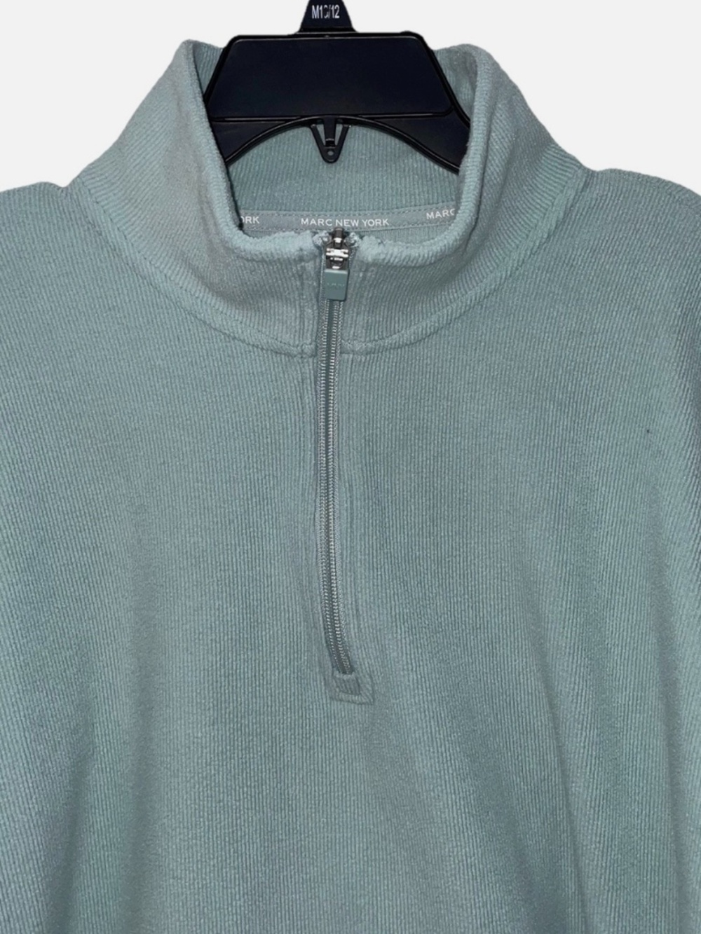 Marc New York Ribbed 1/4 Zip Sweatshirt Womens Medium Cozy - Picture 3 of 9